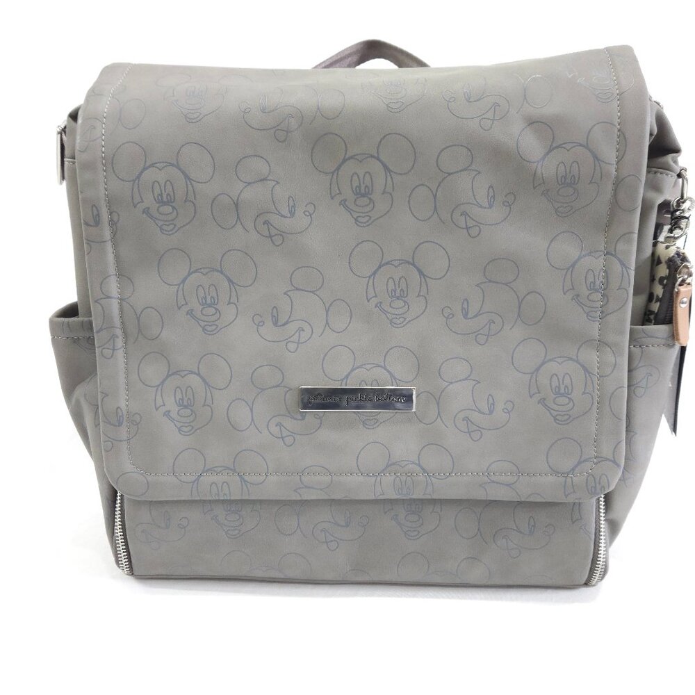 Petunia Pickle Bottom Boxy Backpack Gray Diaper Bag NWT